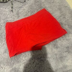 Vibrant Red Skort